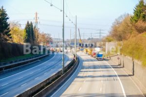 Bauarbeiten und Vollsperrung auf der A7 in Hamburg-Stellingen - BahnBusBilder