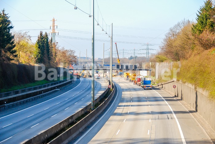 Bauarbeiten und Vollsperrung auf der A7 in Hamburg-Stellingen - BahnBusBilder