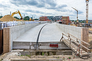 Rohbau der U4-Haltestelle Elbbrücken am 21.08.2016 in der HafenCity in Hamburg