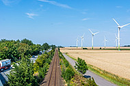 Bahnstrecke bei Puttgarden auf Fehmarn (Vogelfluglinie)