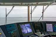 Blick von der Brücke der Scandlines-Fähre 