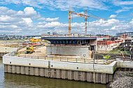 Rohbau der U4-Haltestelle Elbbrücken am 21.08.2016 in der HafenCity in Hamburg