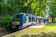 Sonderzug auf stillgelegter Bahnstrecke in Krümmel
