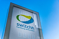 Logo einer Switchh-Mobilitätsstation in Hamburg