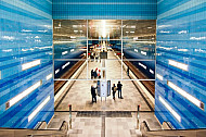 U-Bahnhaltestelle Überseequartier in der HafenCity in Hamburg