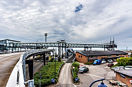Laderampen im dänischen Fährhafen Rödby an der Vogelfluglinie.