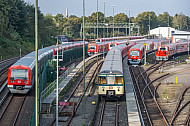Historischer S-Bahnzug der Baureihe 470 im Betriebswerk Ohlsdorf