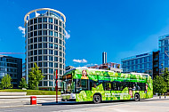 Wasserstoffbus in der HafenCity in Hamburg