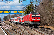 Regionalzug am Bahnhof Tornesch in Schleswig-Holstein