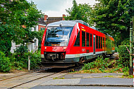 Sonderzug auf einer stillgelegten Bahnstrecke in Rendsburg in Schleswig-Holstein