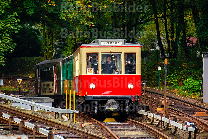 Historische Museums-U-Bahn (T-Wagen) am Schlump in Hamburg