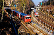 U-Bahn und S-Bahn treffen sich am Berliner Tor in Hamburg