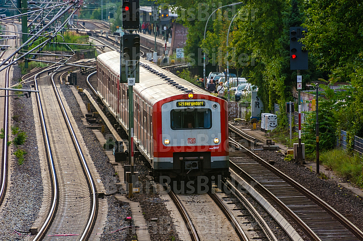 S-Bahn der Linie S21 auf der Verbindungsbahn in Hamburg