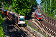 U-Bahn und S-Bahn in Hamburg am Berliner Tor