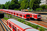 S-Bahnen am Hamburger Hauptbahnhof