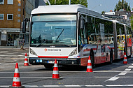 Bauarbeiten an einer Busspur in Hamburg