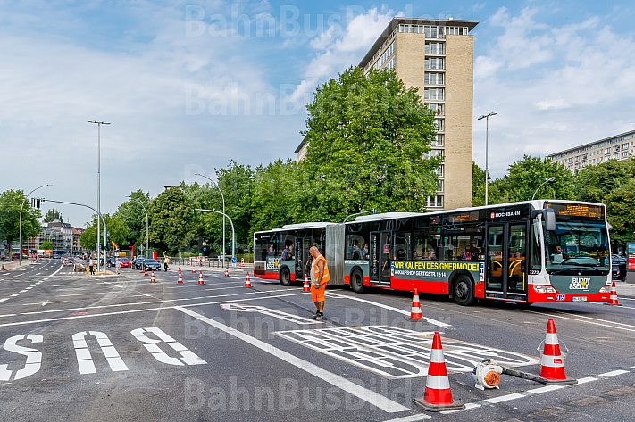Bauarbeiten für Busbeschleunigungsprogramm in Hamburg